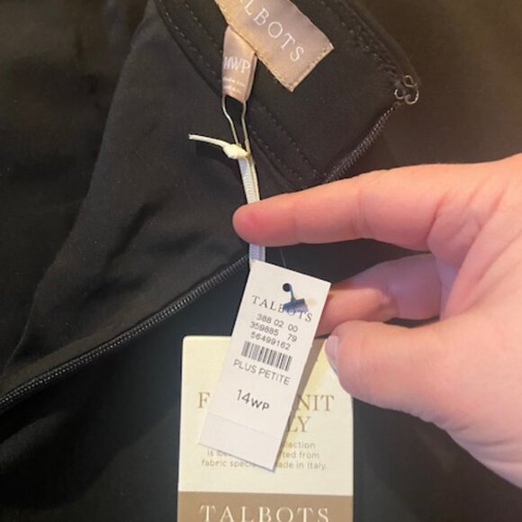 Talbots Women"s Black Pencil Skirt Plus Size 16W NWT - Picture 3 of 3